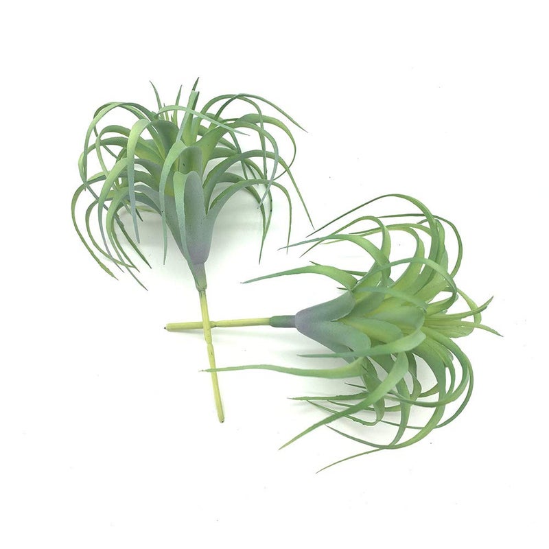EBUYOM 2 PCS Artificial Succulents Plants Real Touch Lifelike Succulants Plants Faux Greenery Plants Garden DIY Home Office Decoration Ornament (Air Plant) - Image 4
